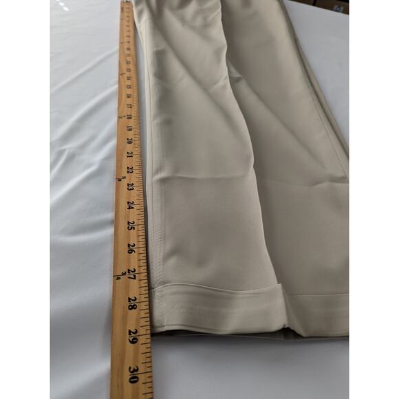 Jos A Bank Traveler Performance Pleated Cuffed Slider Waistband Chino Tan 46x29 - Picture 9 of 9
